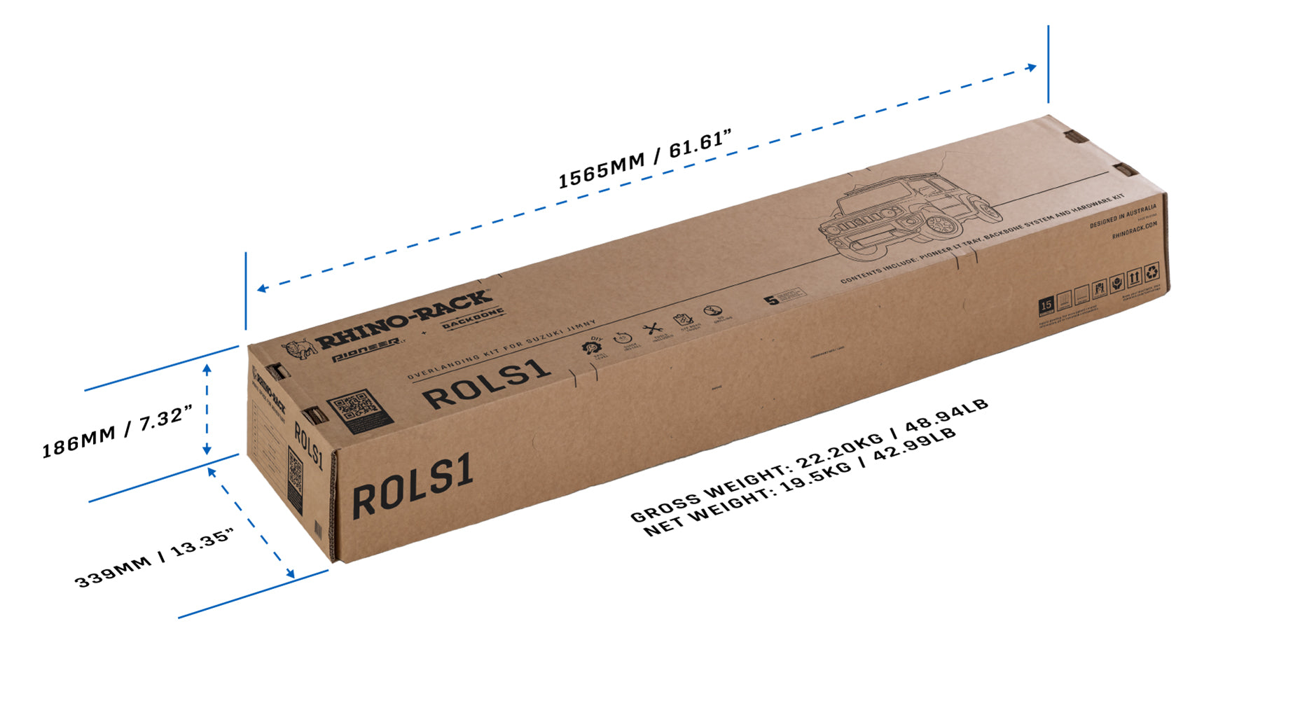 SUZUKI JIMNY OVERLANDING KIT - GUTTER BACKBONE