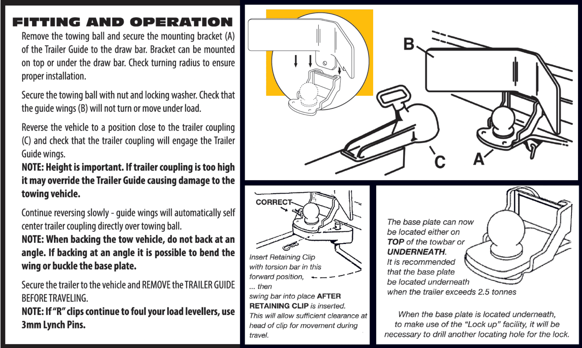 Trailer Guide And Lock 2.5T