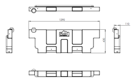 40 Lt Tub Tank With Brackets