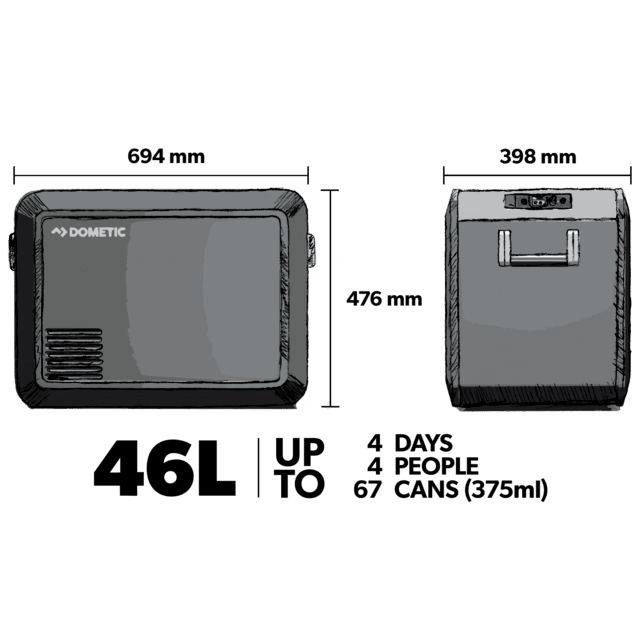 46L PORTABLE FRIDGE/FREEZER