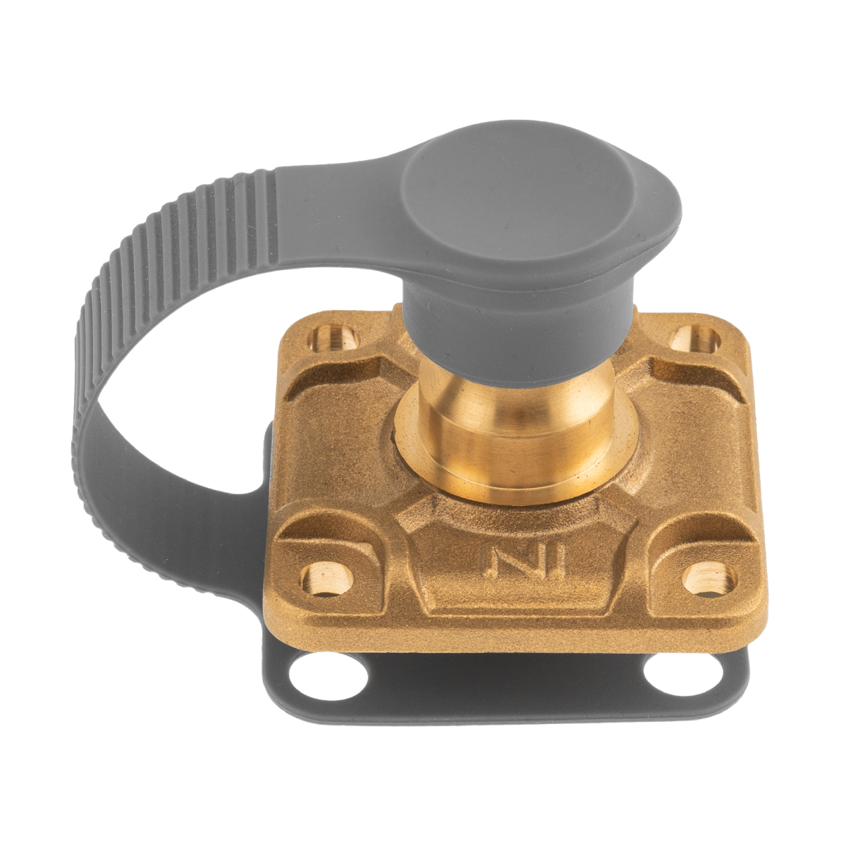 Bulkhead with Hose Barb Fittings and Dust Cap