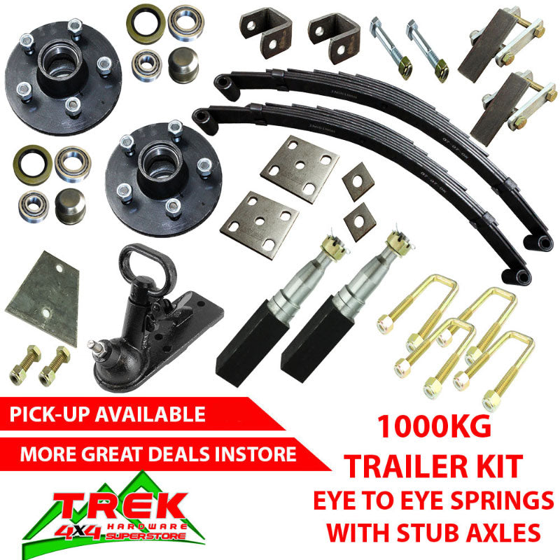 1000KG KIT - EYE SPRINGS STUB AXLE - Trek Hardware