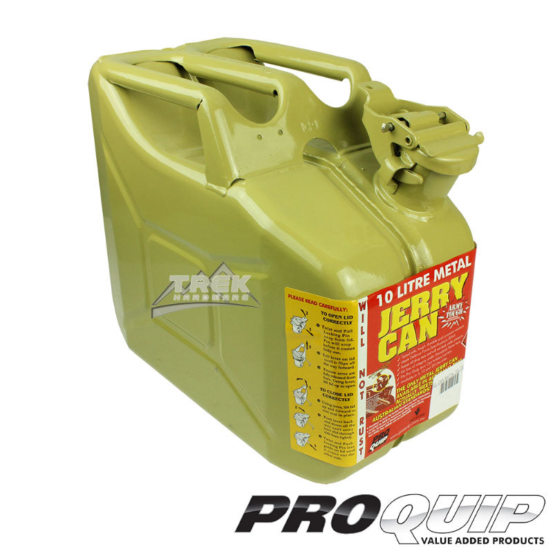 10L AFAC OLIVE YELLOW METAL JERRY CAN (DIESEL) - Trek Hardware