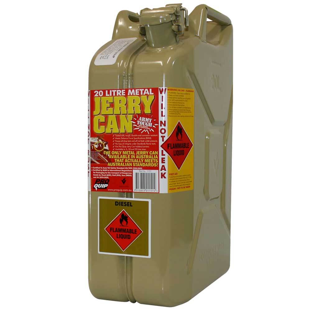 20L Afac Olive Yellow Metal Jerry Can (Diesel)
