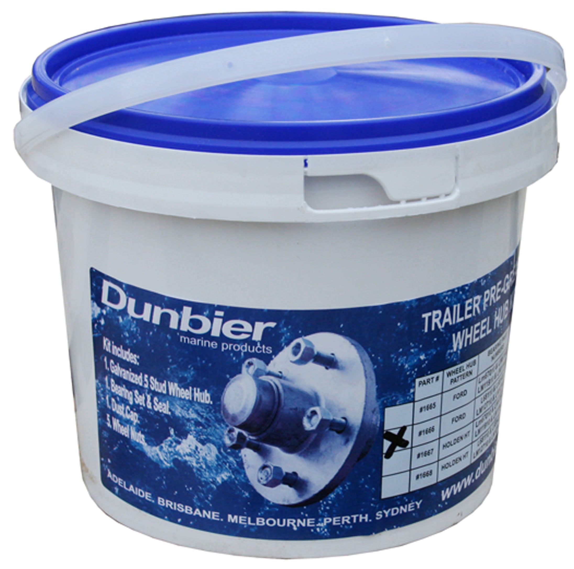 Dunbier Trailer Wheel Hub In A Tub