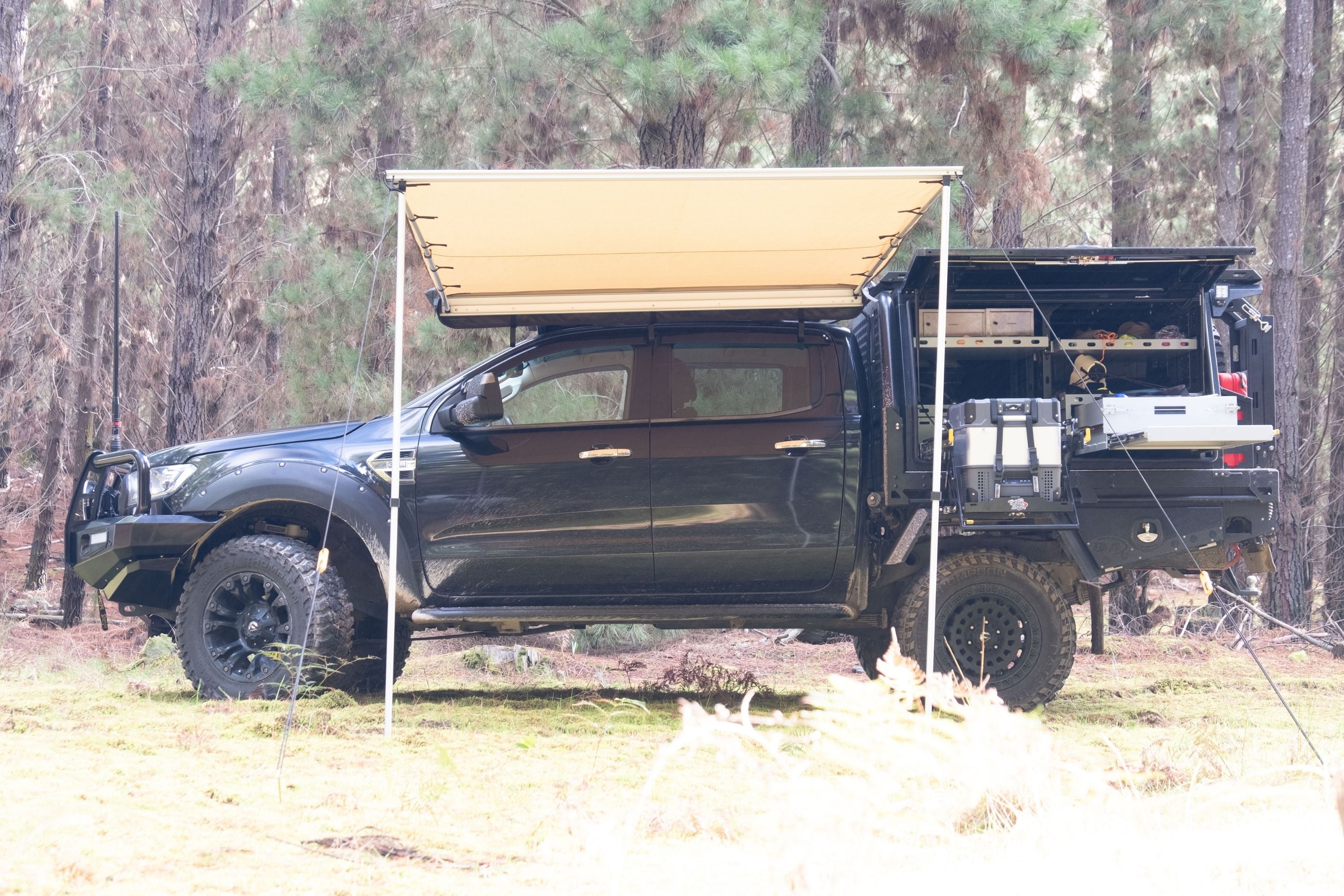 Car side awning