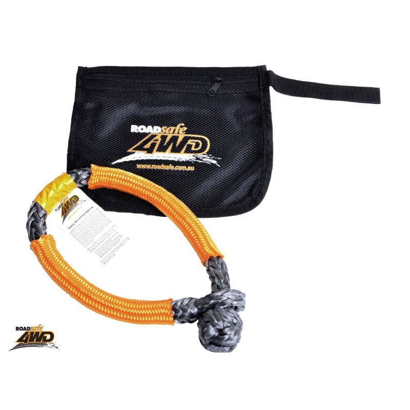 4WD SOFT SHACKLE grey with orange sheath WITH BONUS DRYING BAG - Trek Hardware