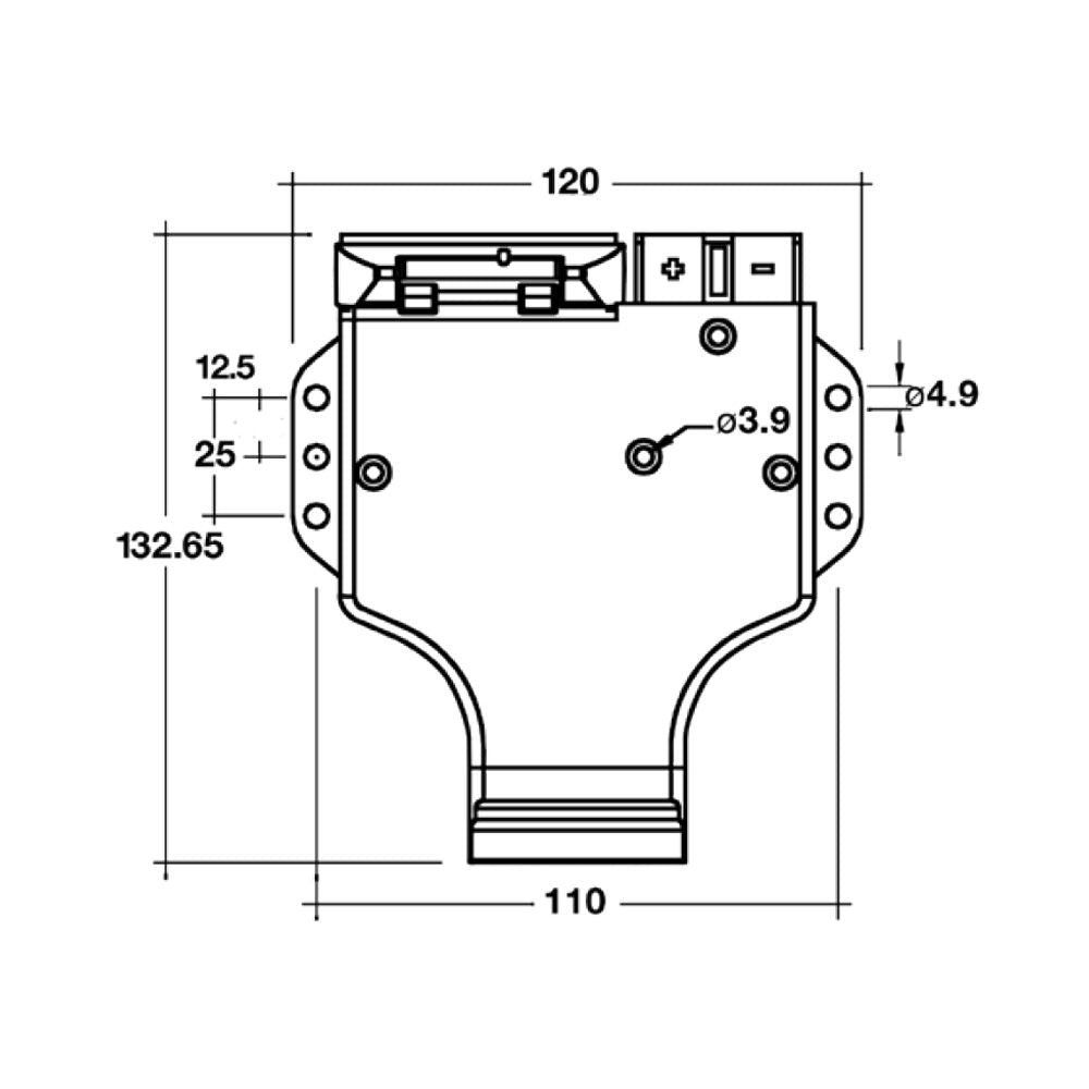 7 PIN FLAT TRAILER SOCKET WITH HEAVY DUTY CONNECTOR