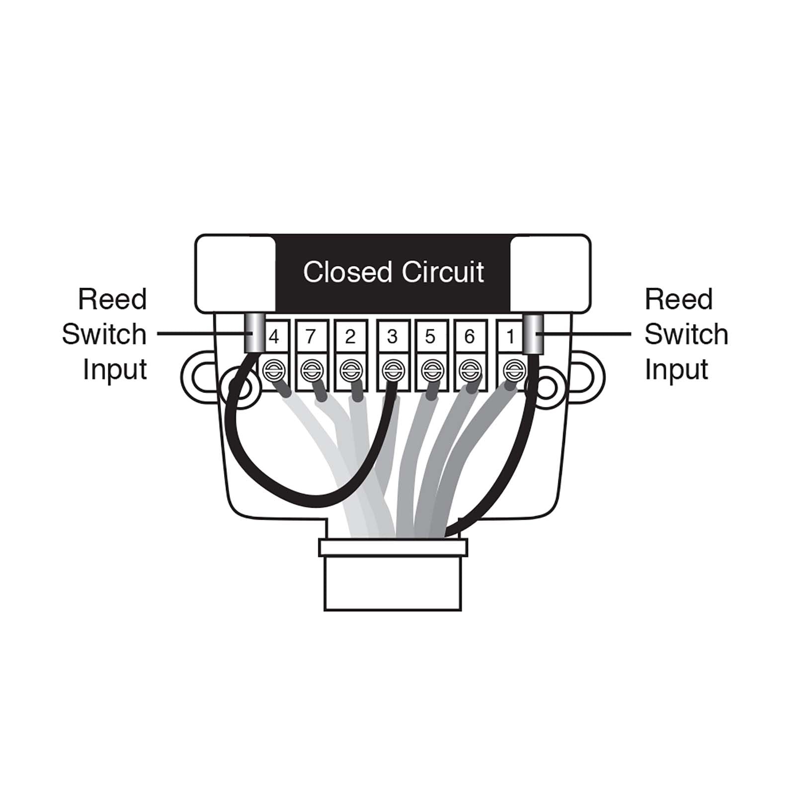 12 PIN FLAT TRAILER SOCKET WITH REED SWITCH FOR USE WITH NORMALLY CLOSED CIRCUITS - Trek Hardware