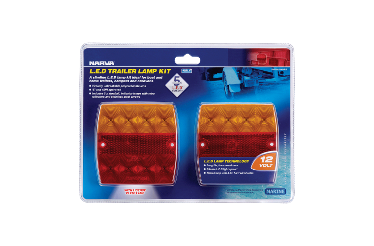 12V MODEL 34 LED SLIMLINE REAR COMBINATION LAMP WITH LICENCE PLATE LAMP 0.5M CABLE