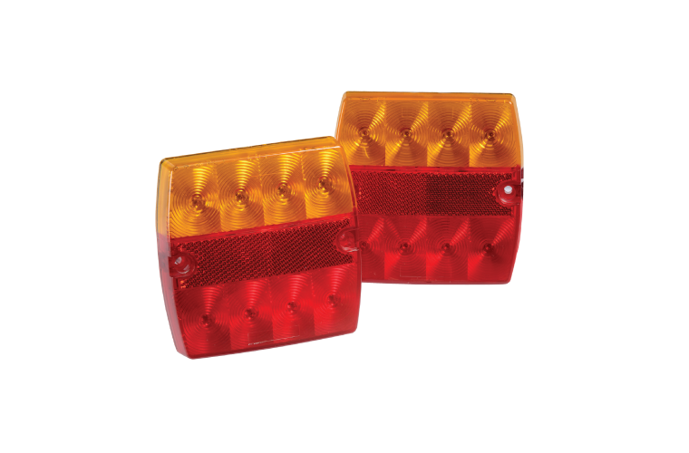 12V MODEL 34 LED SLIMLINE REAR COMBINATION LAMP WITH LICENCE PLATE LAMP 0.5M CABLE