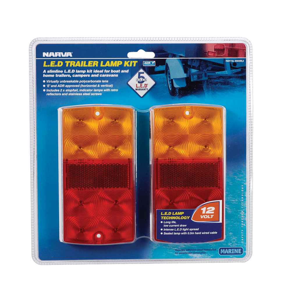 12 Volt L.E.D Slimeline Trailer Lamp Pack