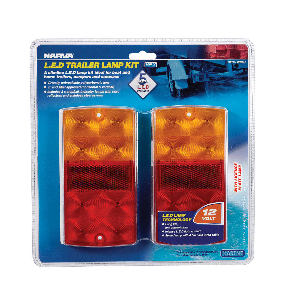 12 Volt L.E.D Slimeline Trailer Lamp Pack