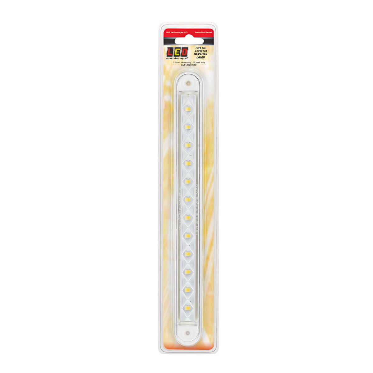 REVERSE STRIP LAMP 12VOLT 12 SQUARE LEDS NO BRACKET