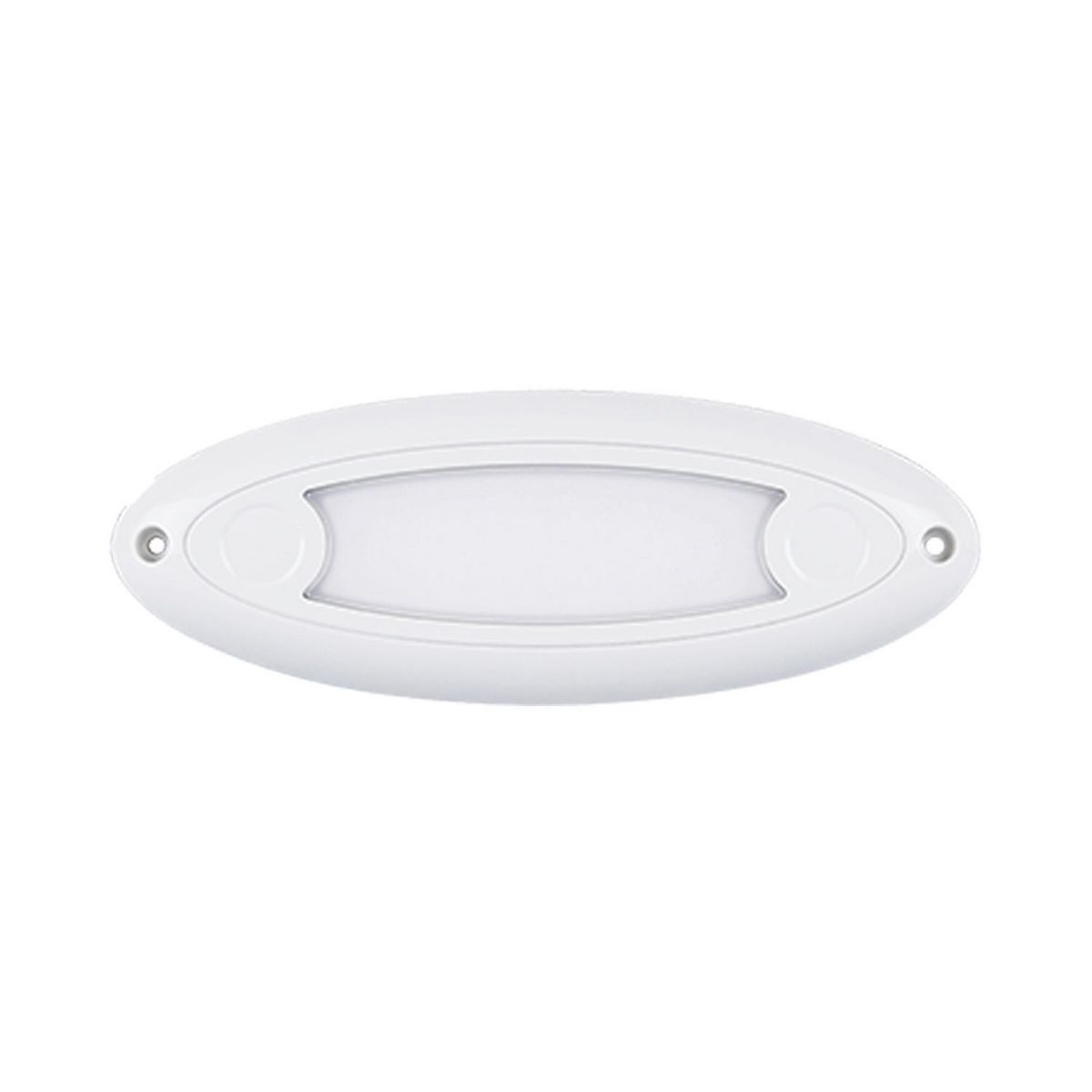 SMALL OVAL INTERIOR/EXTERIOR LAMP WHITE WITH POLYCARBONATE 10-30 VOLT IP67 240 EFFECTIVE LUMEN