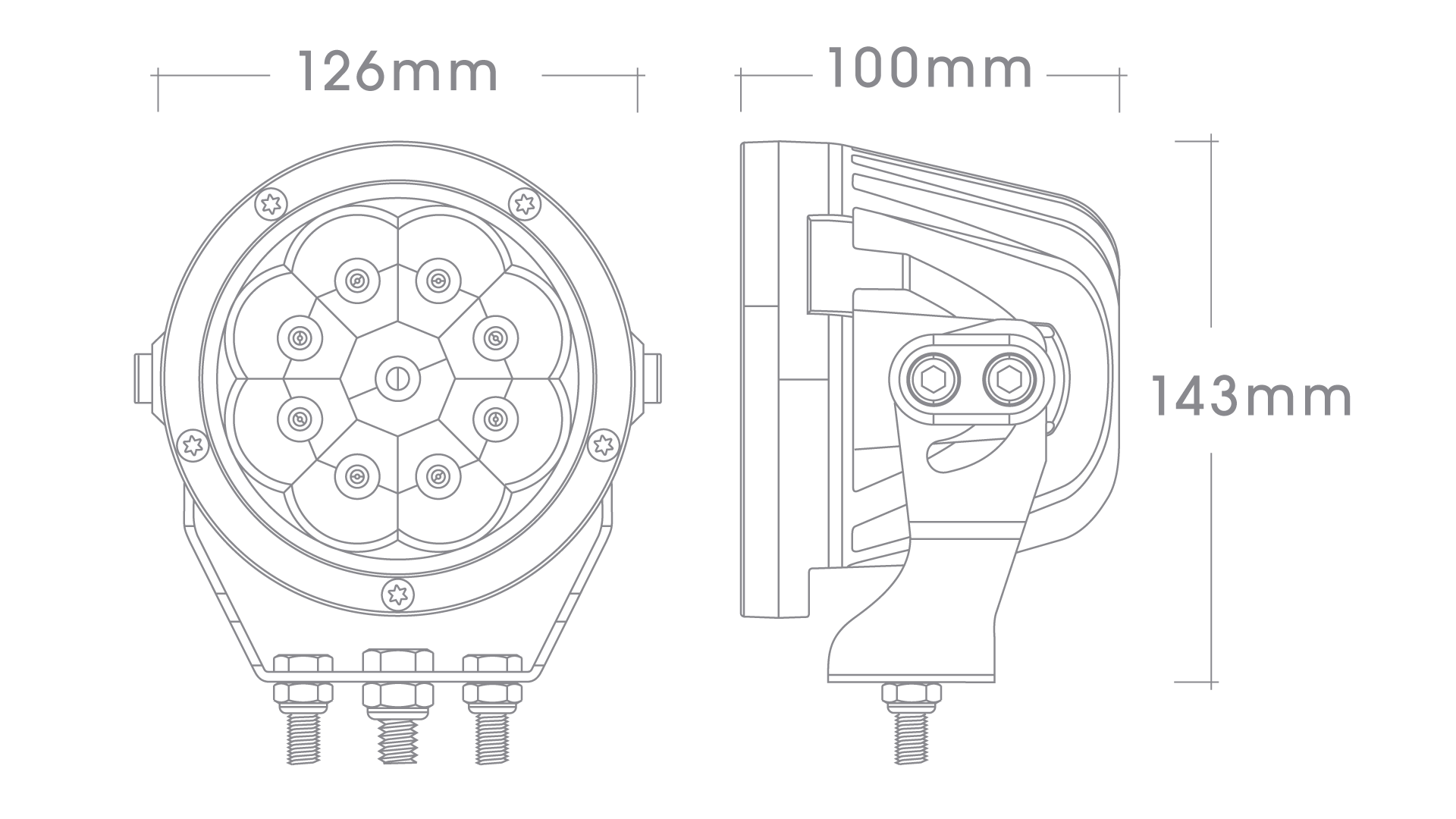 BIG RED 125 DRIVING LAMP