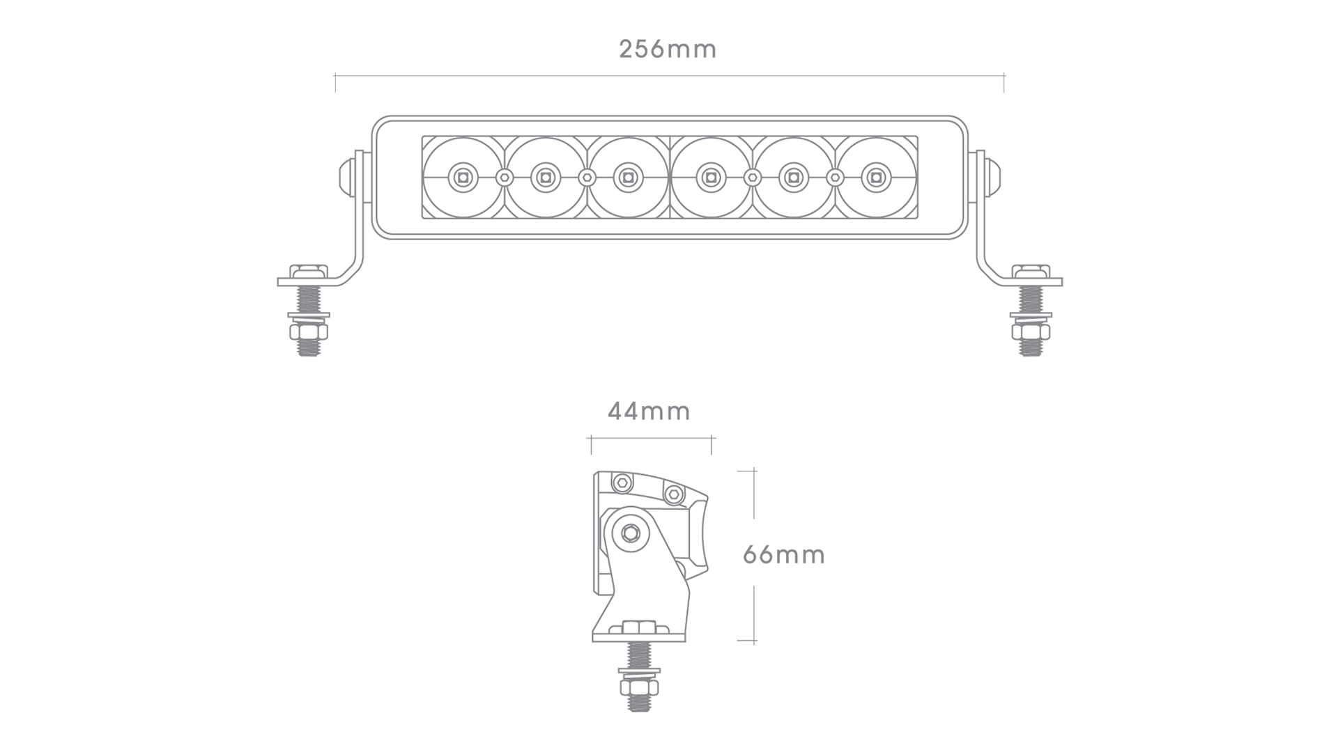 10" BIG RED LIGHT BAR - Trek Hardware