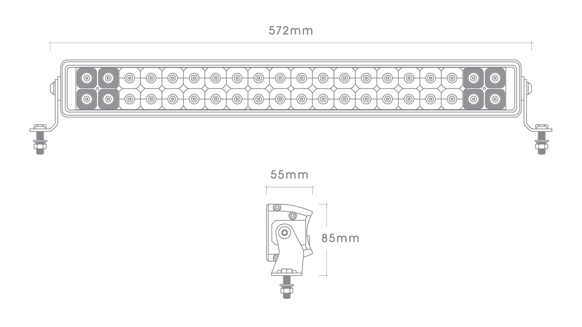 22" BIG RED LIGHT BAR