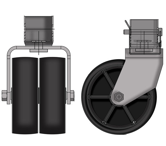 6" Double Wheel Dolly