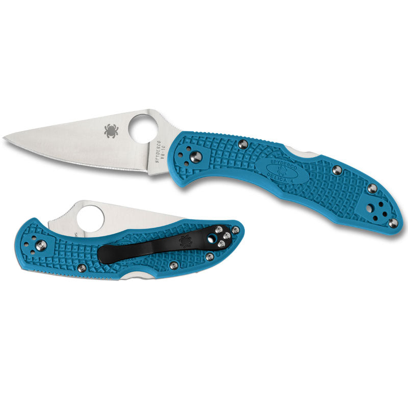 Delica 4 Lightweight Blue Flat Ground Plain Blade