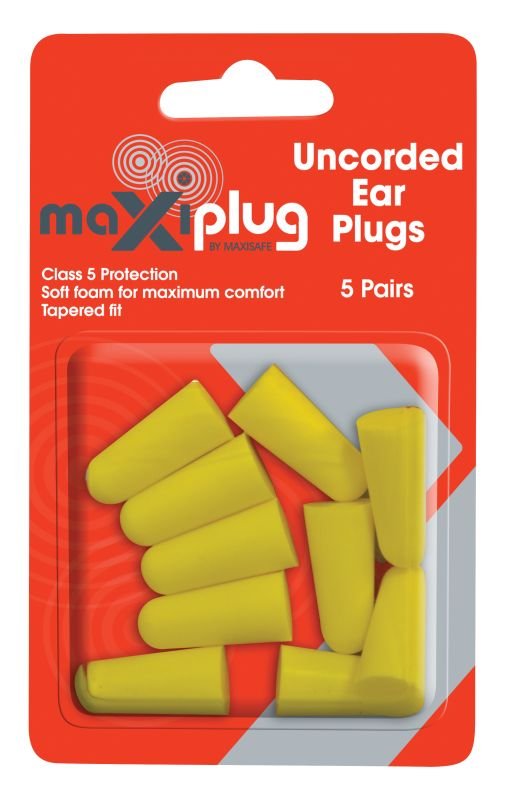 MAXIPLUG Uncorded Earplugs - blister of 5 pairs