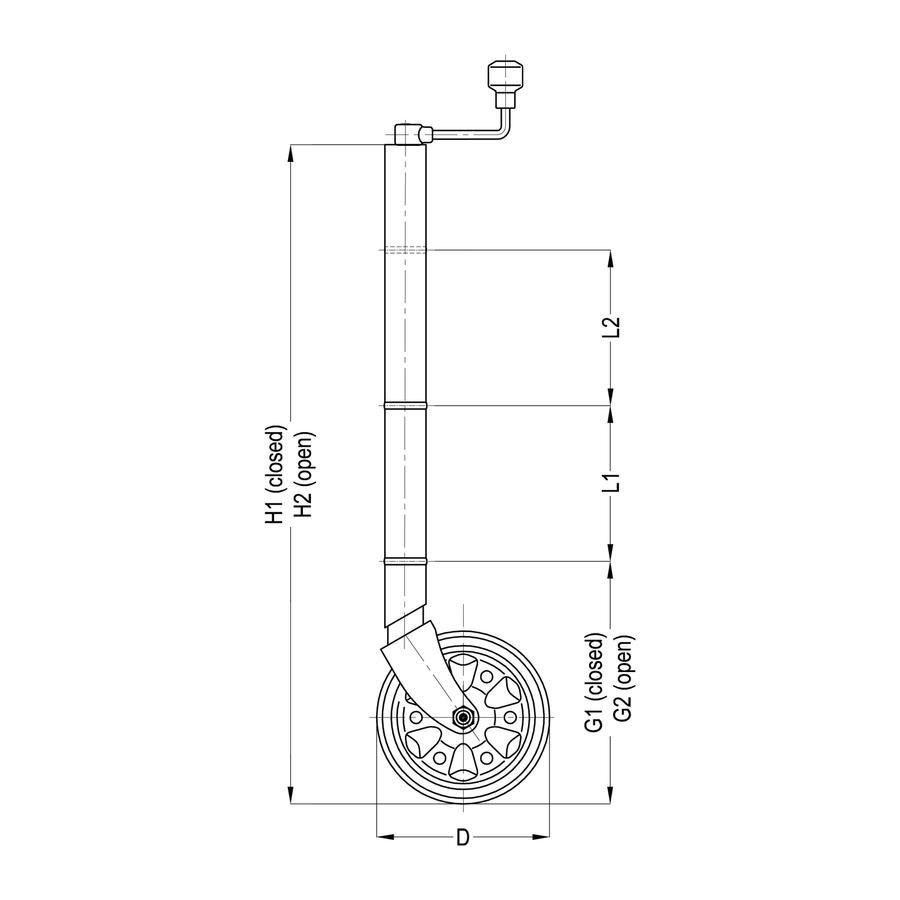 AL-KO Premium 250mm dia Power Mover with clamp