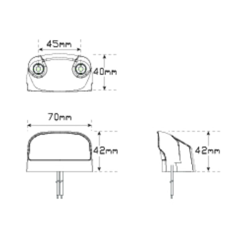 LED Licence Plate Lamp 41 Series