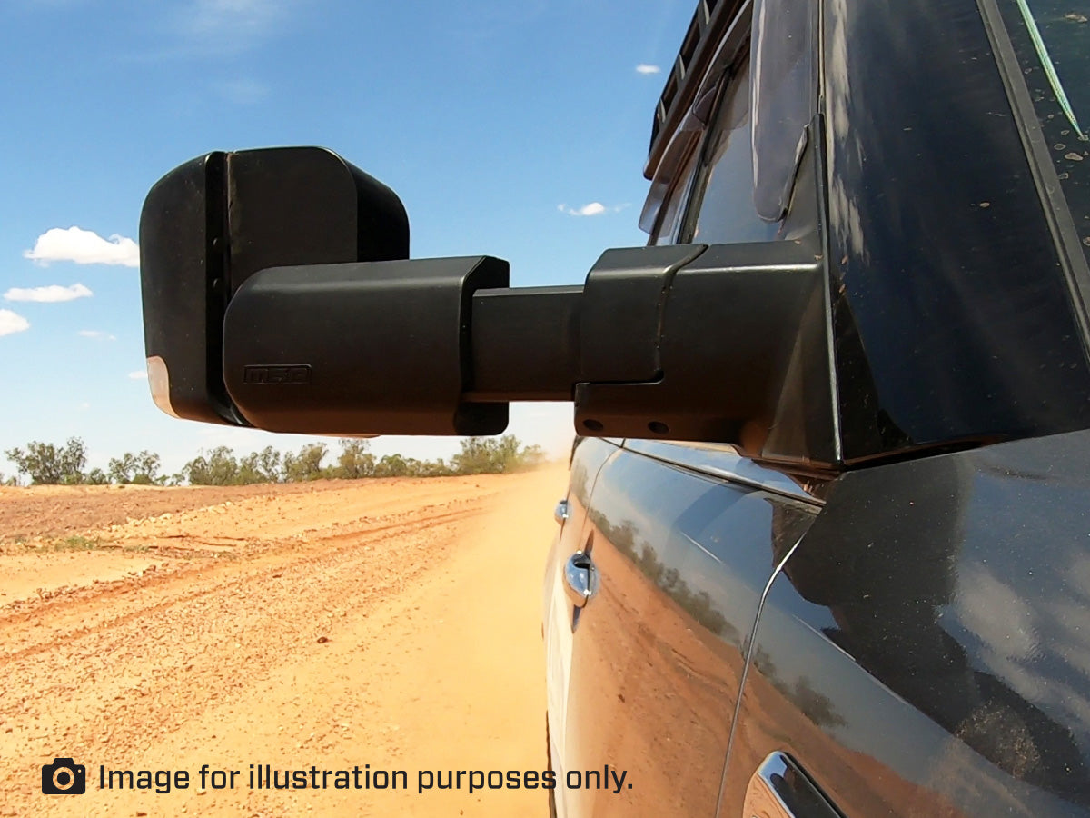 MSA TOWING MIRROR TO SUIT FORD EVEREST BLACKELECTRICINDICATORS-2012-CURRENT