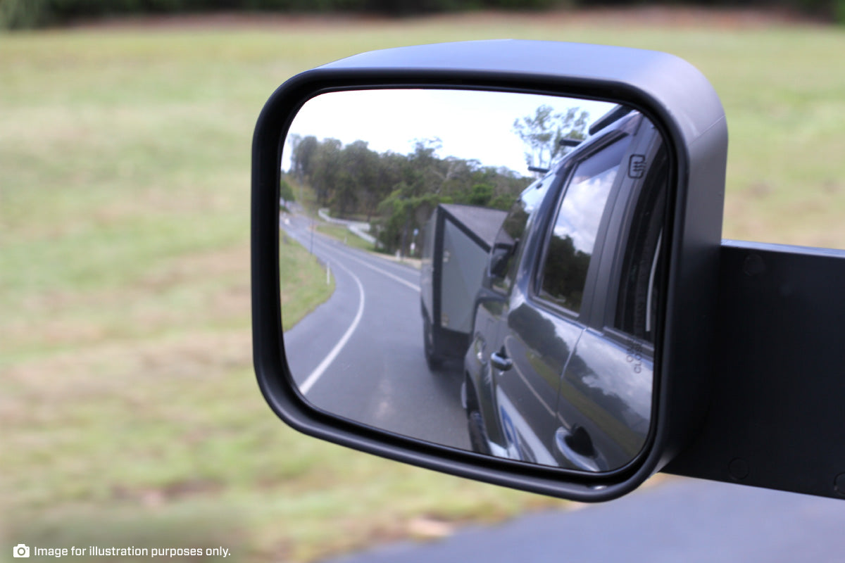 MSA TOWING MIRROR TO SUIT FORD EVEREST BLACKELECTRICINDICATORS-2012-CURRENT