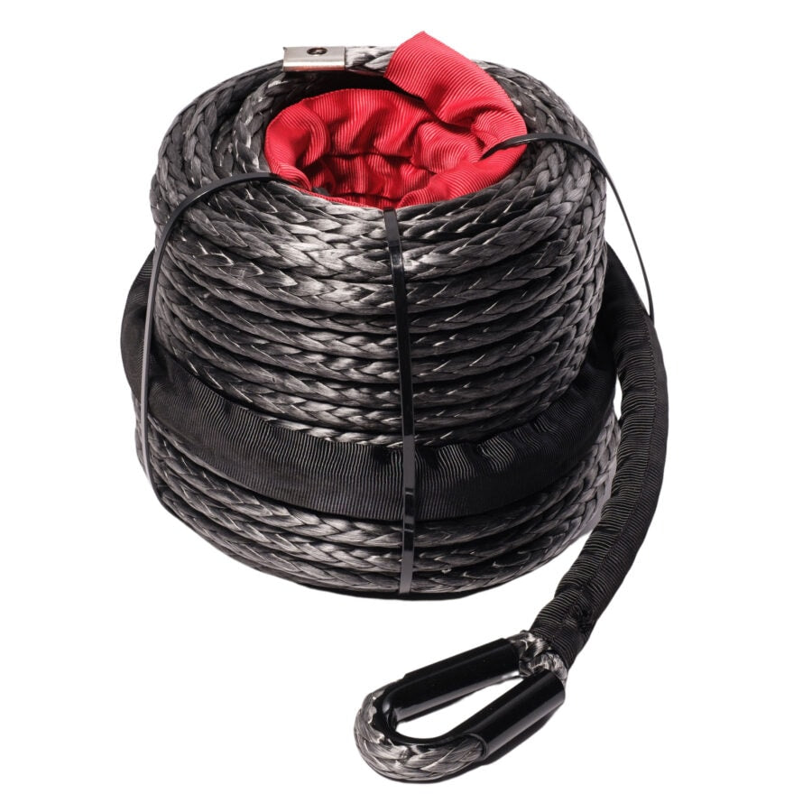 Single Braided Winch Rope - 9500KG - 30M - Army Green