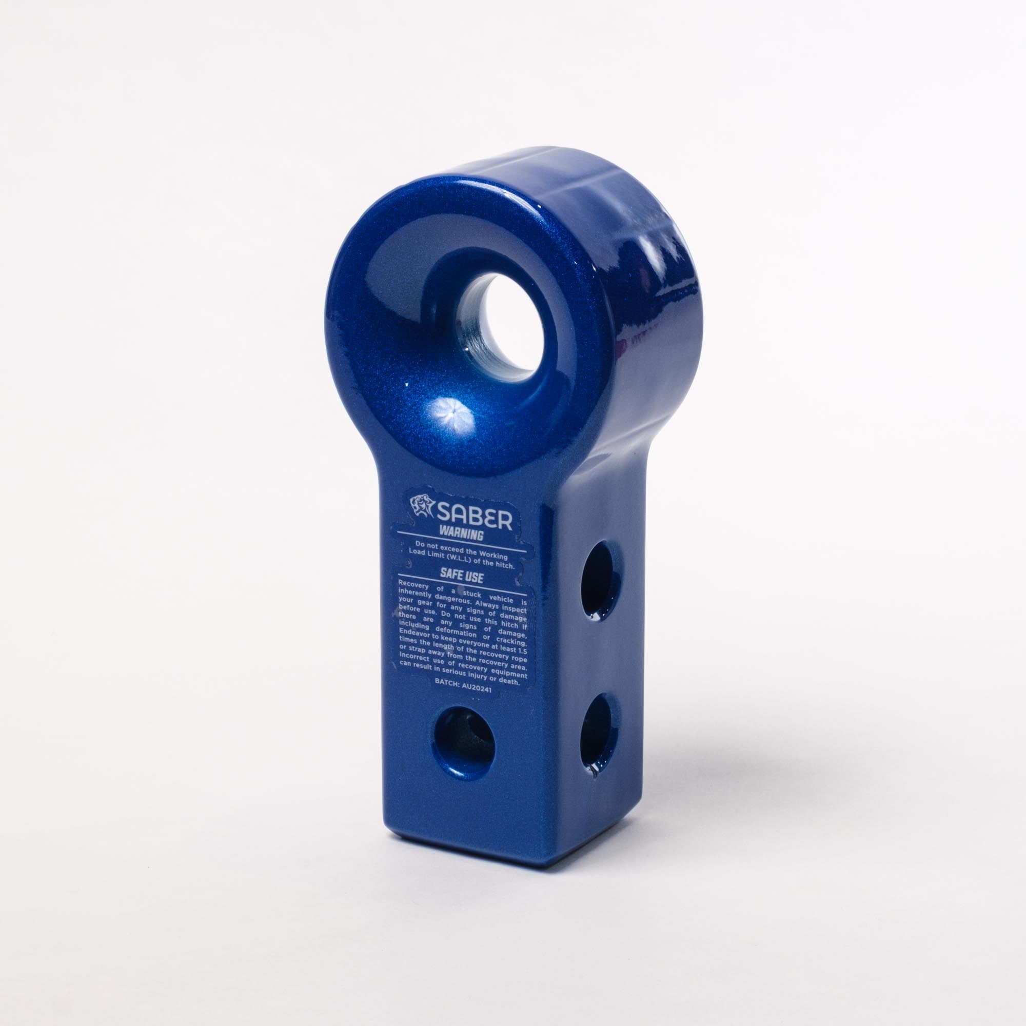 7075 Saber Alloy Recovery Hitch - Blue Prismatic - 7075 Soft Shackle Only Aluminium Recovery Hitch - Blue Prismatic