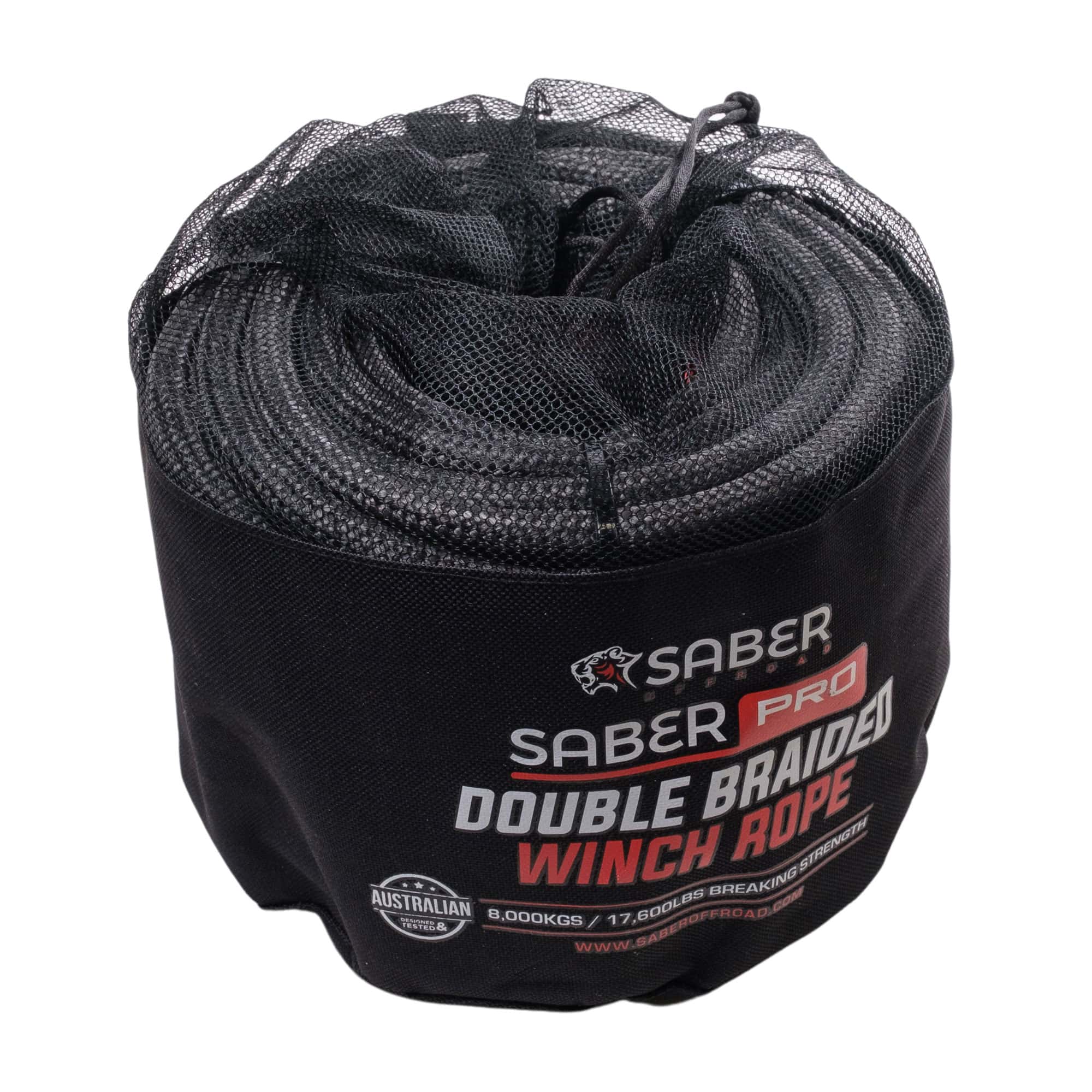 SaberPro Double Braided 30M Winch Rope - Blue