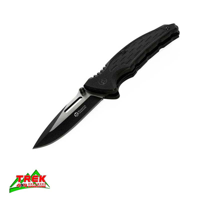 Sport, 80mm, Half Serrated, Black Handle