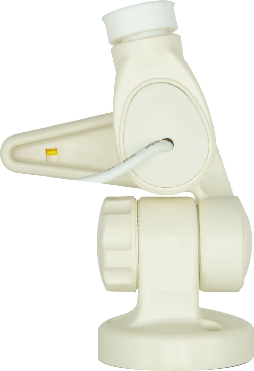 DOUBLE SWIVEL ROUND ANTENNA BASE - SUIT AW36XX WHIPS - WHITE