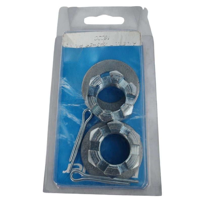 Axle Castle Nuts, Washers & Pins x 2 (Clam Shell Pack)