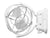 SIROCCO FAN 12/24V 3 SPEED - WHITE