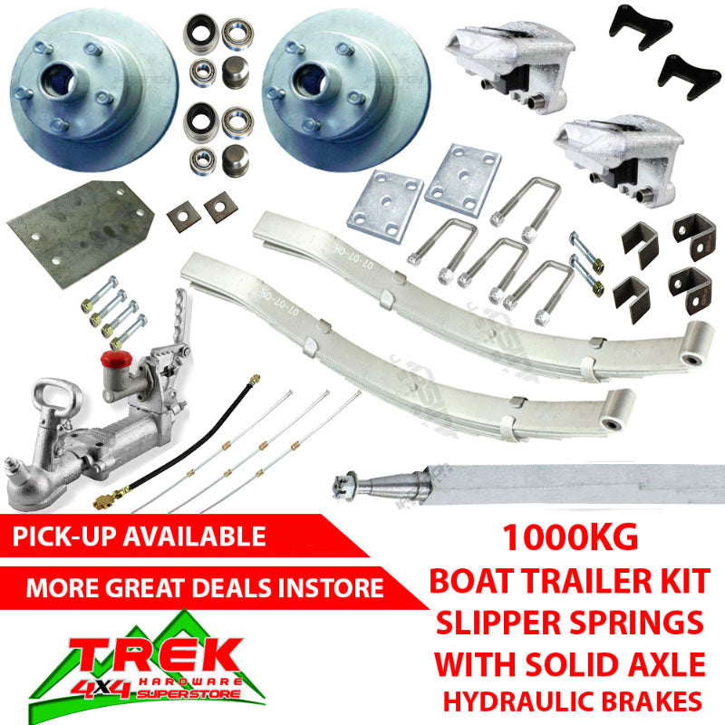 1000KG GALV KIT, SLIP SPRINGS, HYD AXLE - Trek Hardware