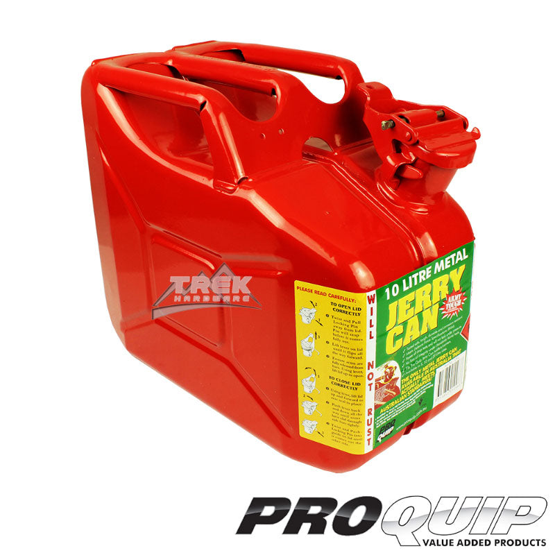 10L AFAC RED METAL JERRY CAN (UNLEADED) - Trek Hardware