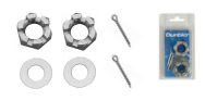 Axle Castle Nuts, Washers & Pins x 2 (Clam Shell Pack)