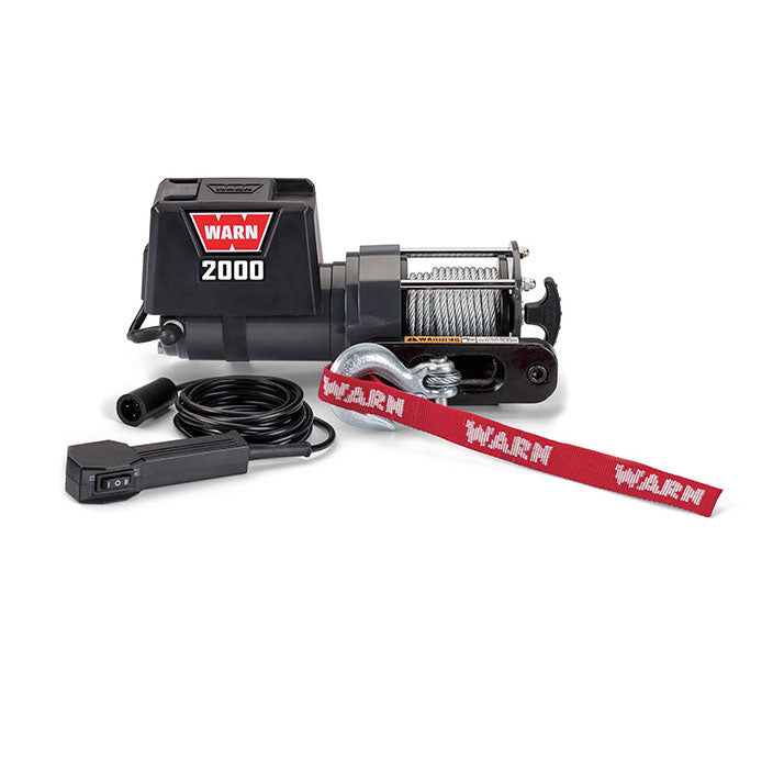 2000DC 12V Utility Winch 10.7m Wire Rope - Trek Hardware