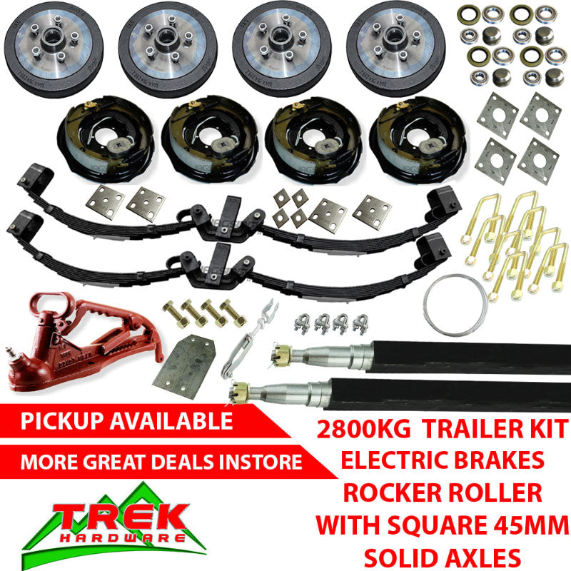 Rocker Trailer Rig 2800kg Kit, Rocker Roller, Elec Tandem