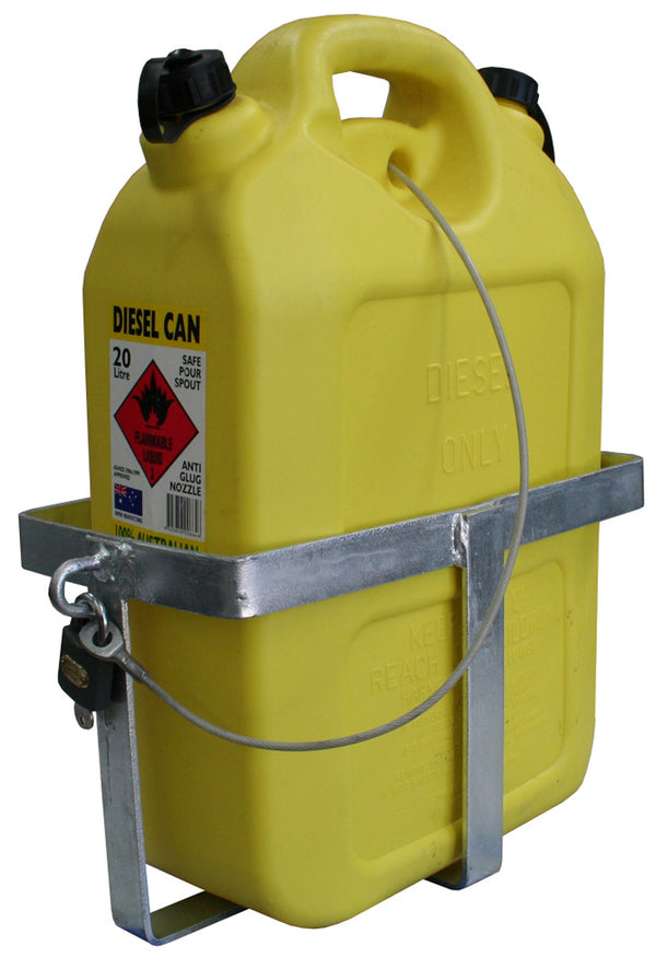 Jerry Can Holders Metallic, Lockable & MultiFit Trek Hardware