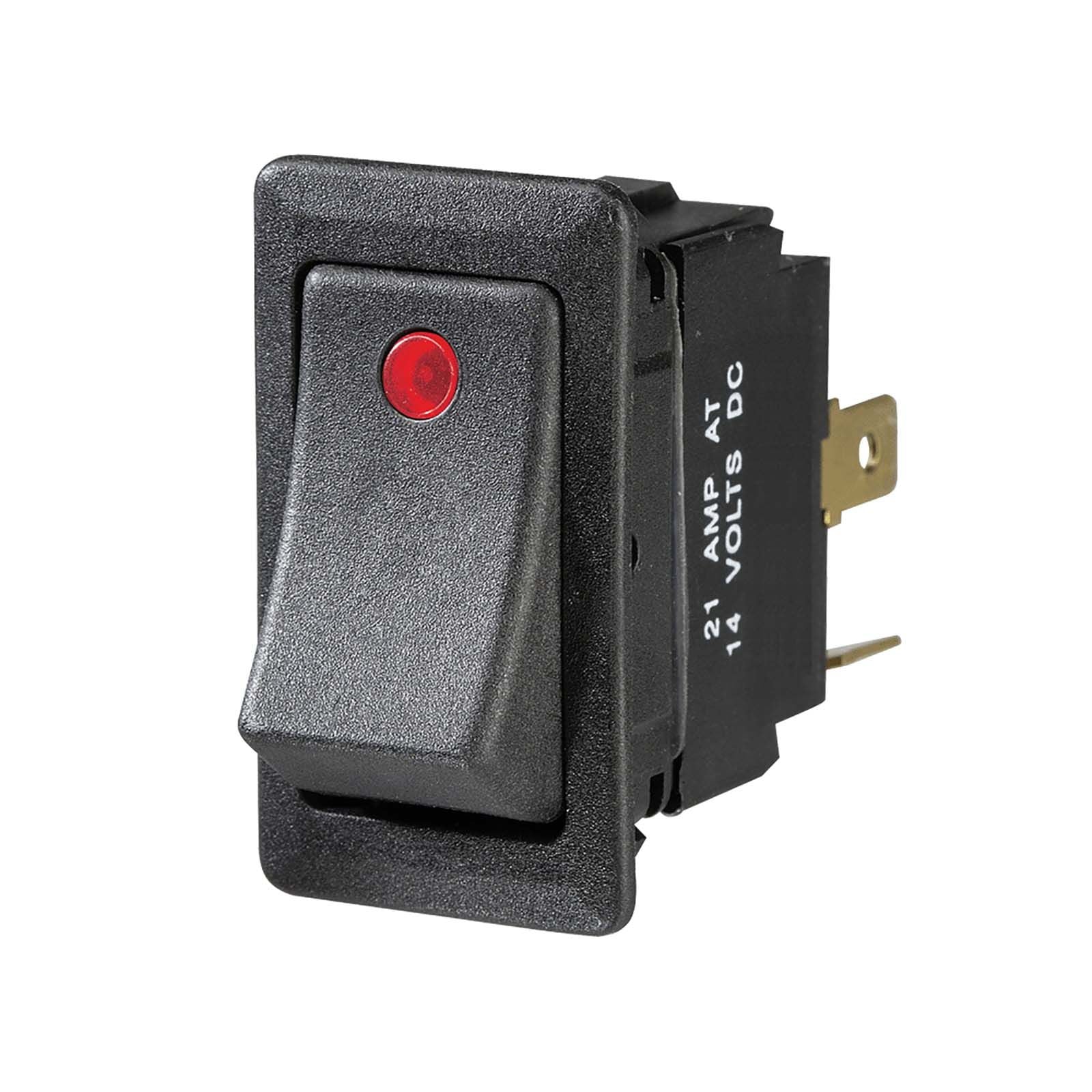 Illuminated Off/On Heavy-Duty Rocker Switch (Red) BLISTER PACK OF 1