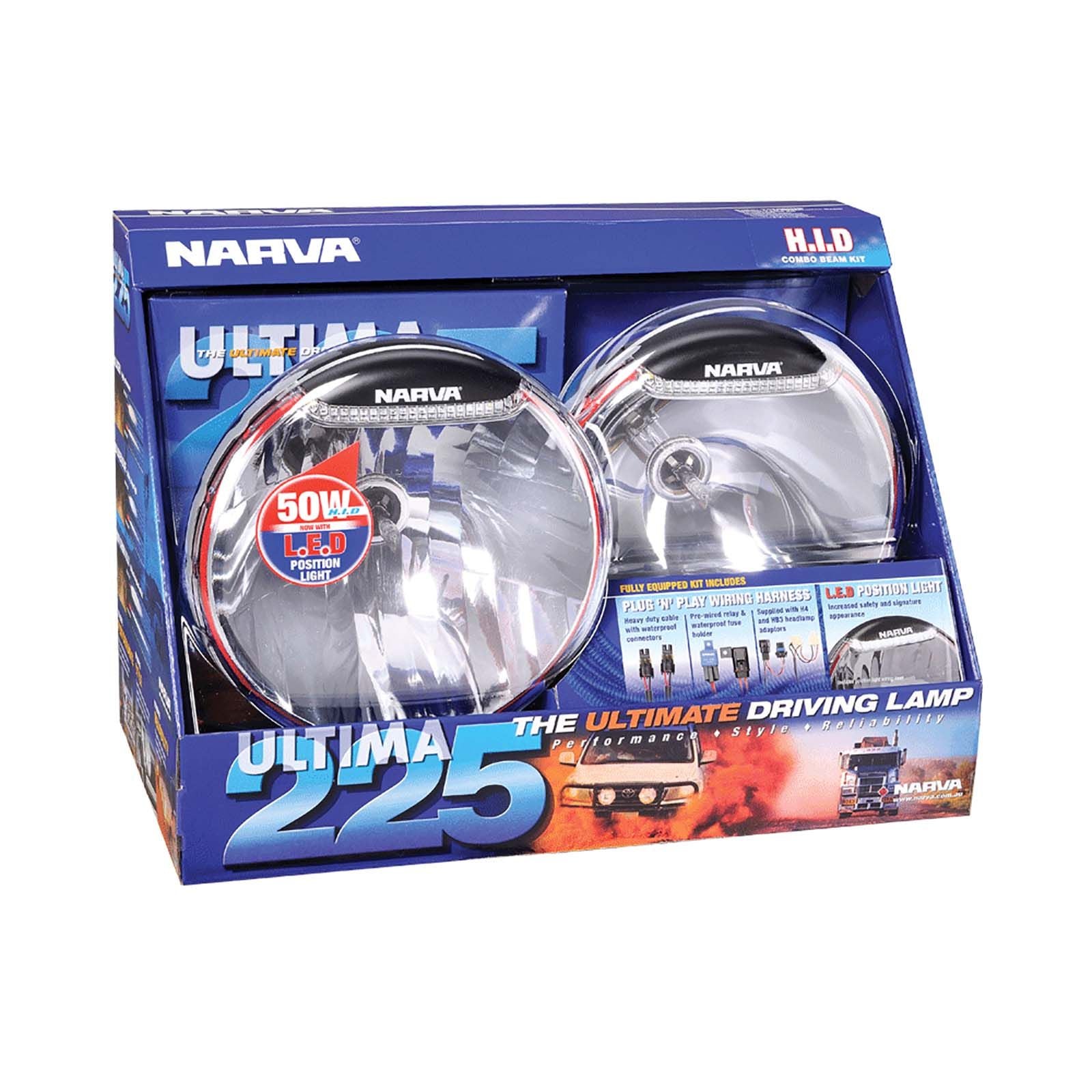 Ultima 225 HID 12V Combination Driving Lamp Kit