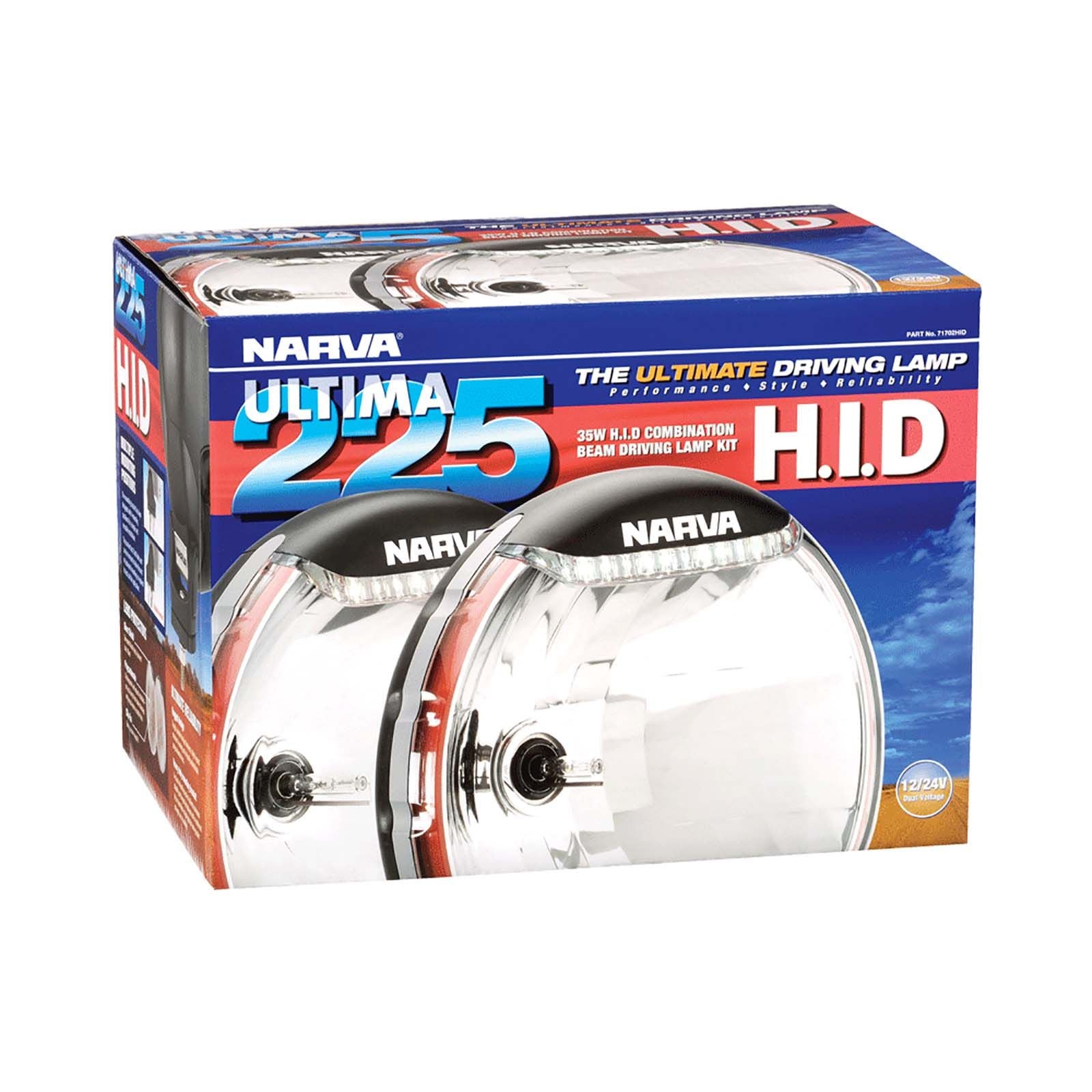 Ultima 225 HID 12/24V 35W Combination Driving Lamp Kit