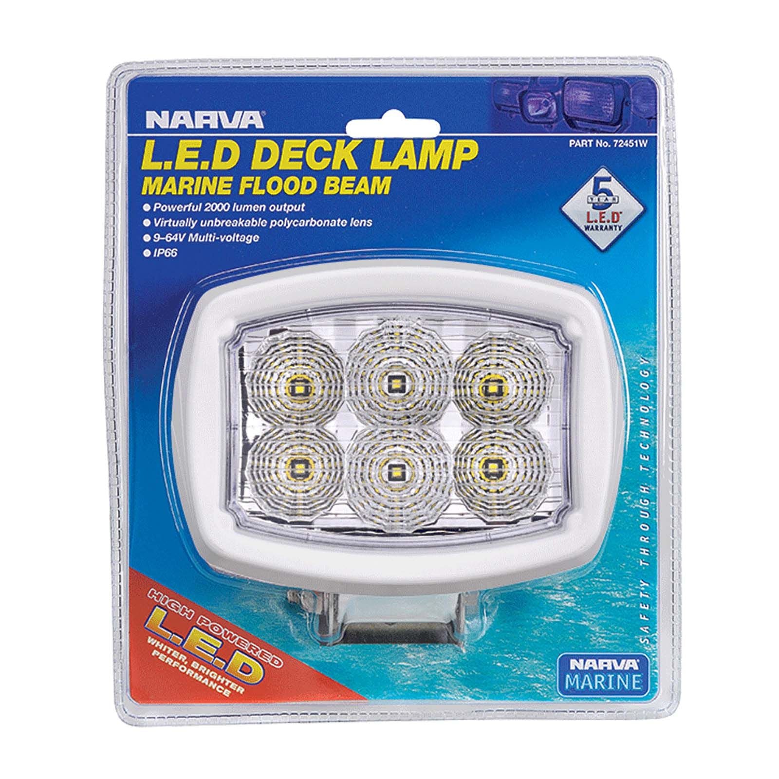 9-64V LED Work Lamp Flood Beam - White - 2700 lumens