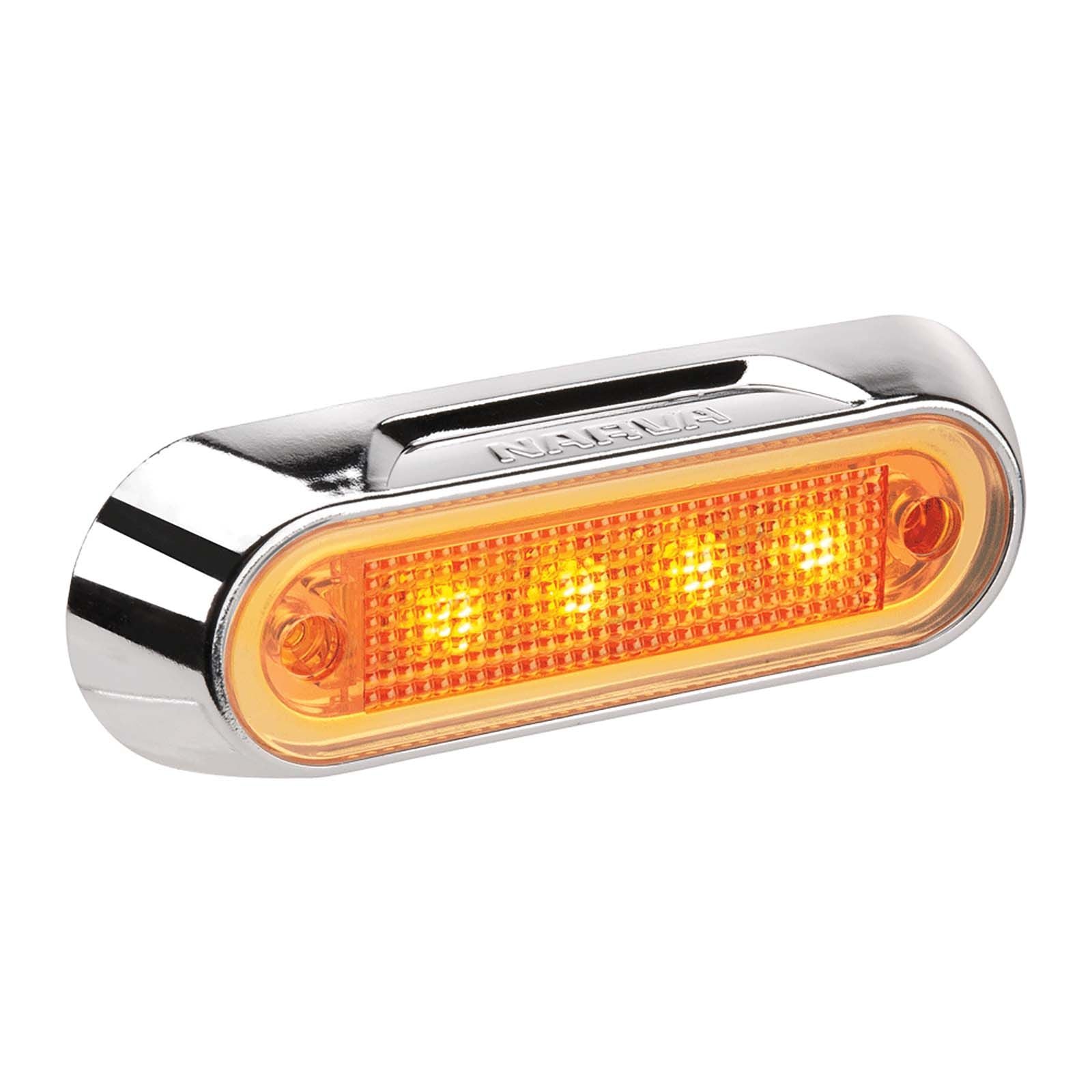 30 VOLT MODEL 8 LED FRONT END OUTLINE MARKER LAMP (AMBER) blister pack of 1