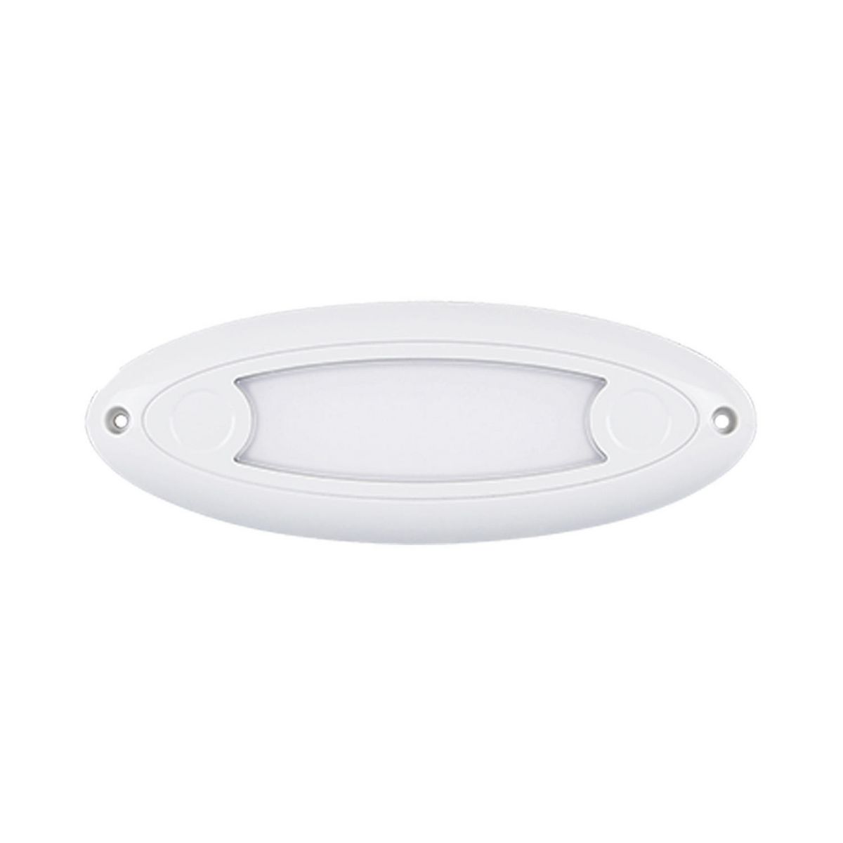 SMALL OVAL INTERIOR/EXTERIOR LAMP WHITE WITH POLYCARBONATE  10-30 VOLT IP67 240 EFFECTIVE LUMEN