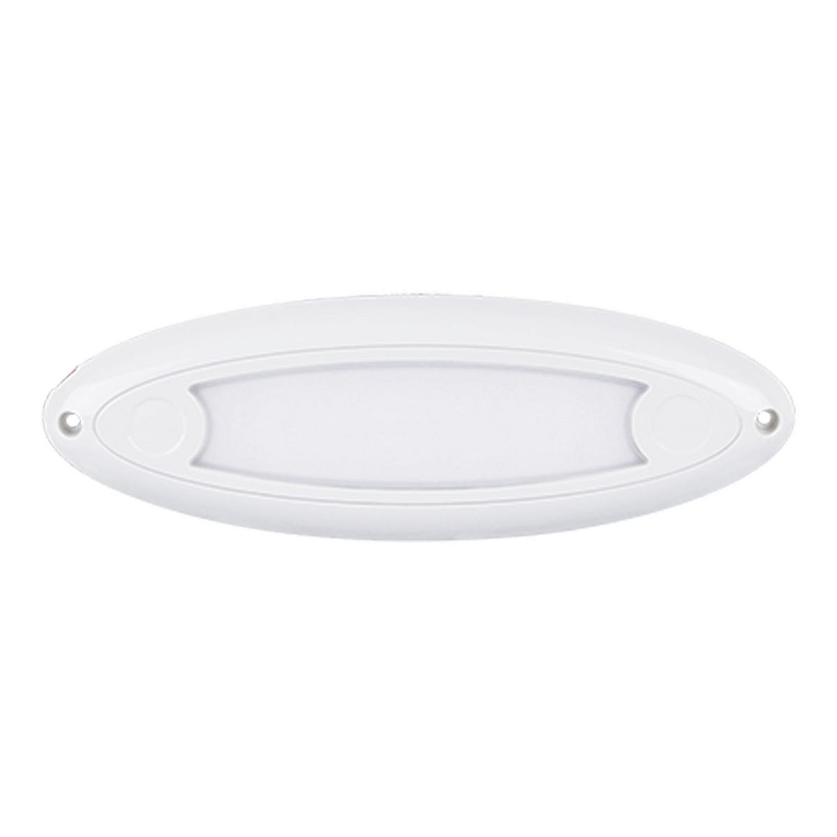 LARGE OVAL INTERIOR/EXTERIOR LAMP WHITE WITH POLYCARBONATE LENS/COVER AND ALUMINIUM BASE AND 20CM CABLE 10-30 VOLT IP67 400 EFFECTIVE LUMEN