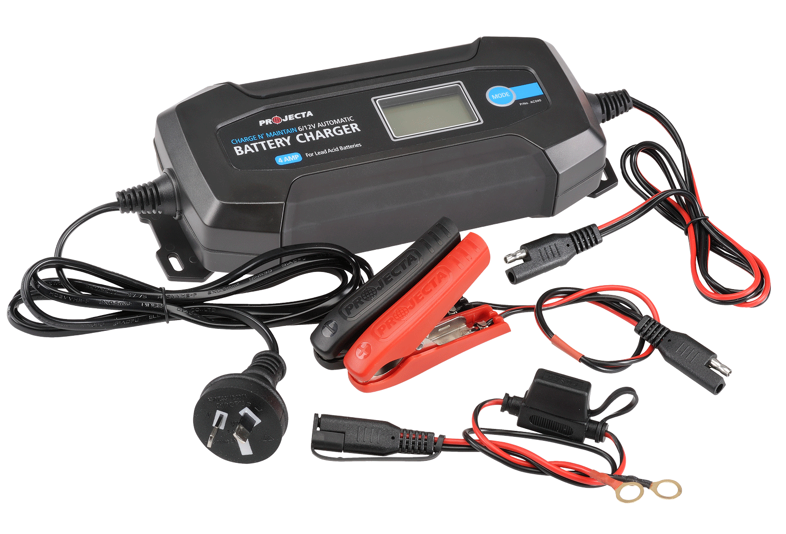6/12V AUTOMATIC 4 AMP 8 STAGE BATTERY CHARGER